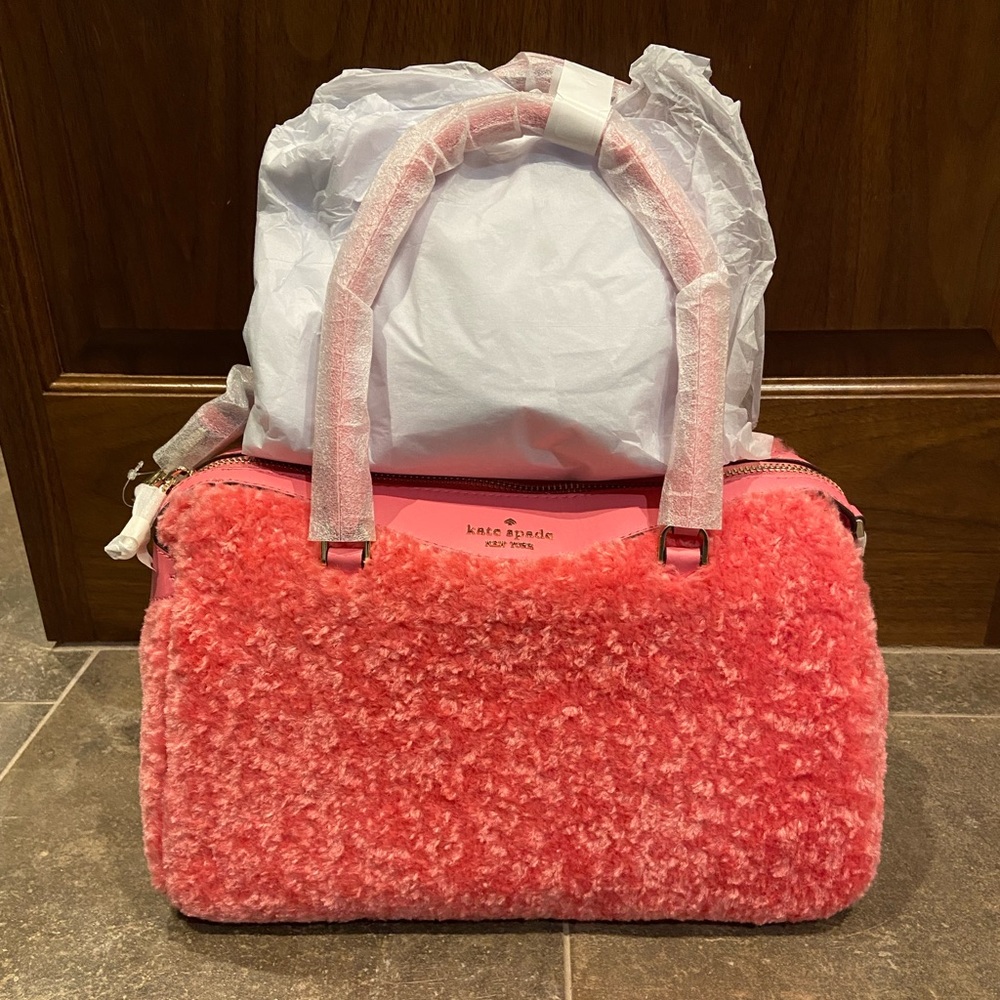 Kate Spade faux fur satchel - Picture 7 of 9